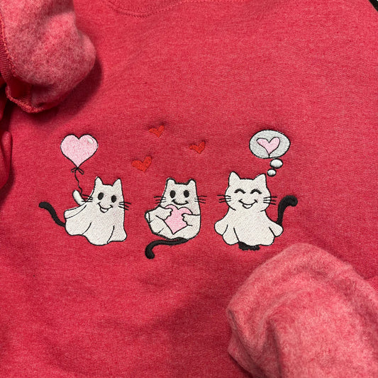 V-Day Ghost Kitties Crewneck