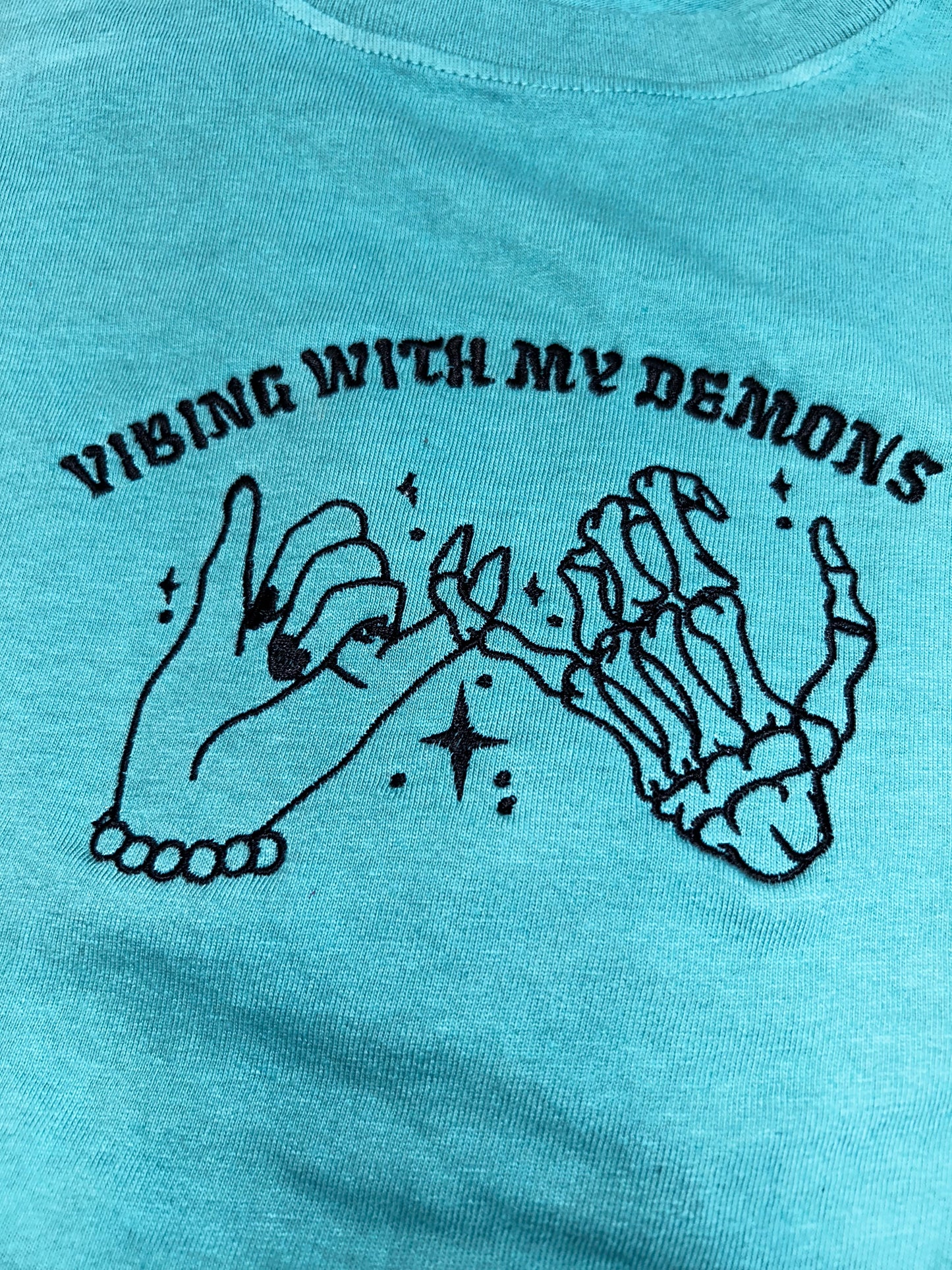 Vibing Demons Embroidered Tee