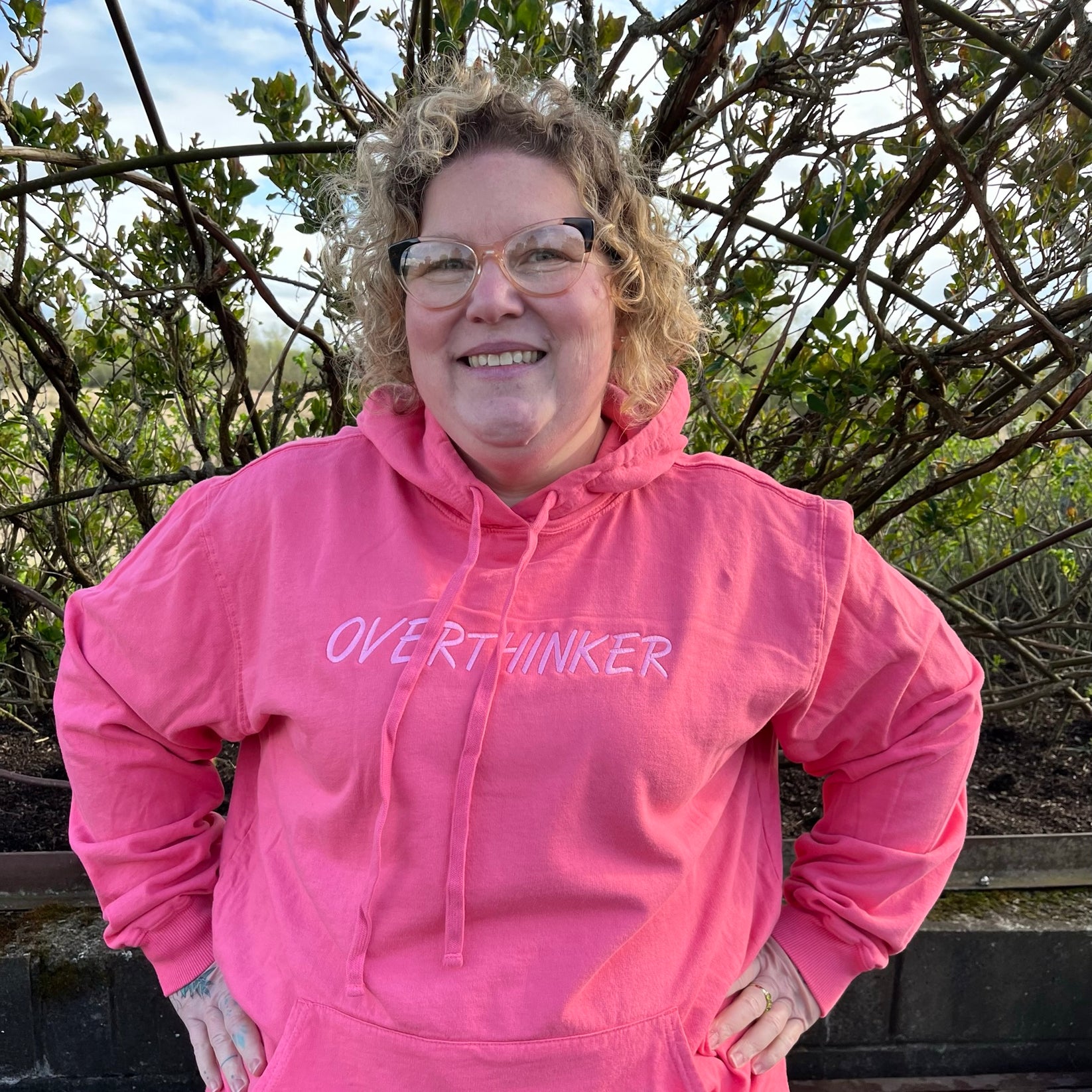 Overthinker Embroidered Hoodie – 49+Pine Collections
