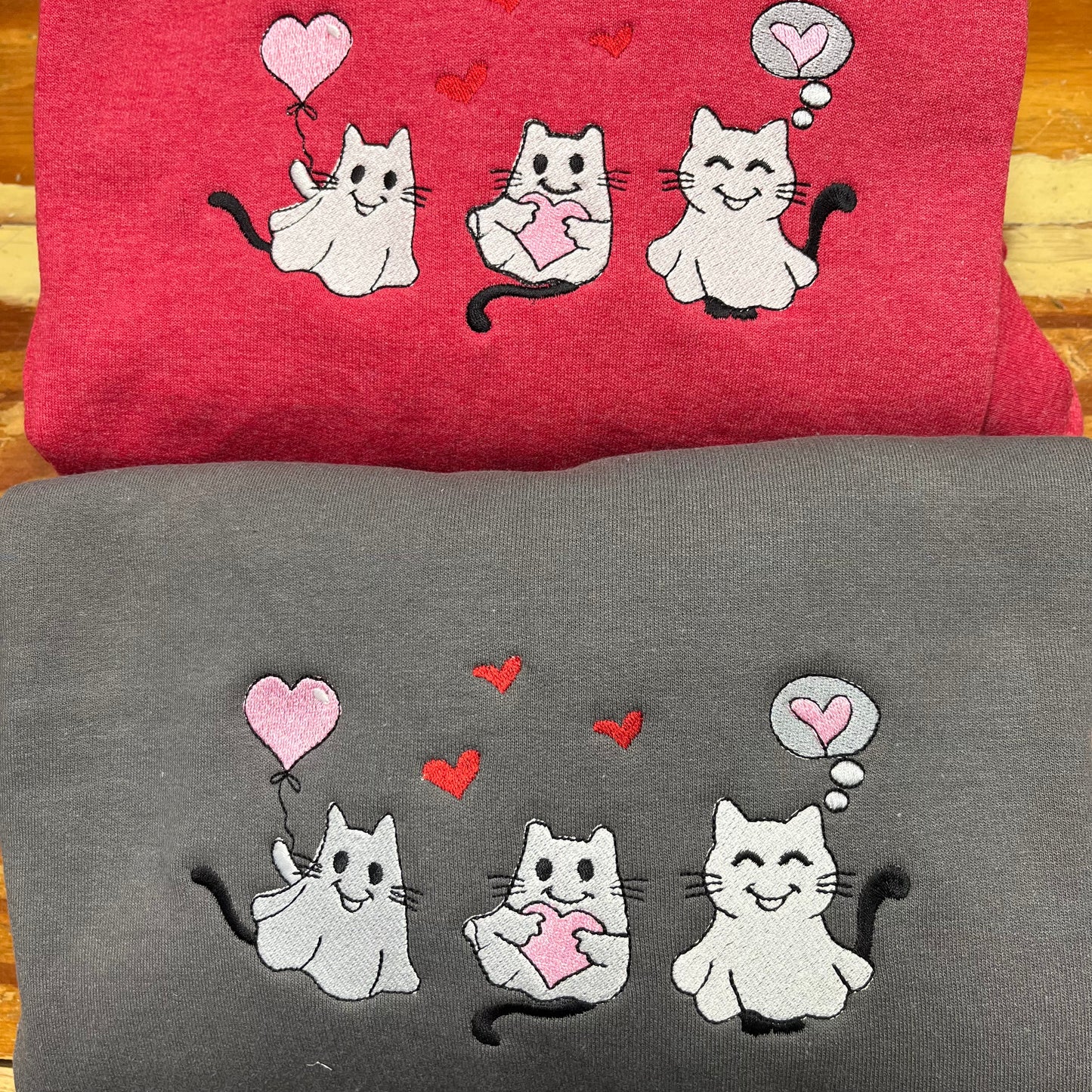 V-Day Ghost Kitties Crewneck