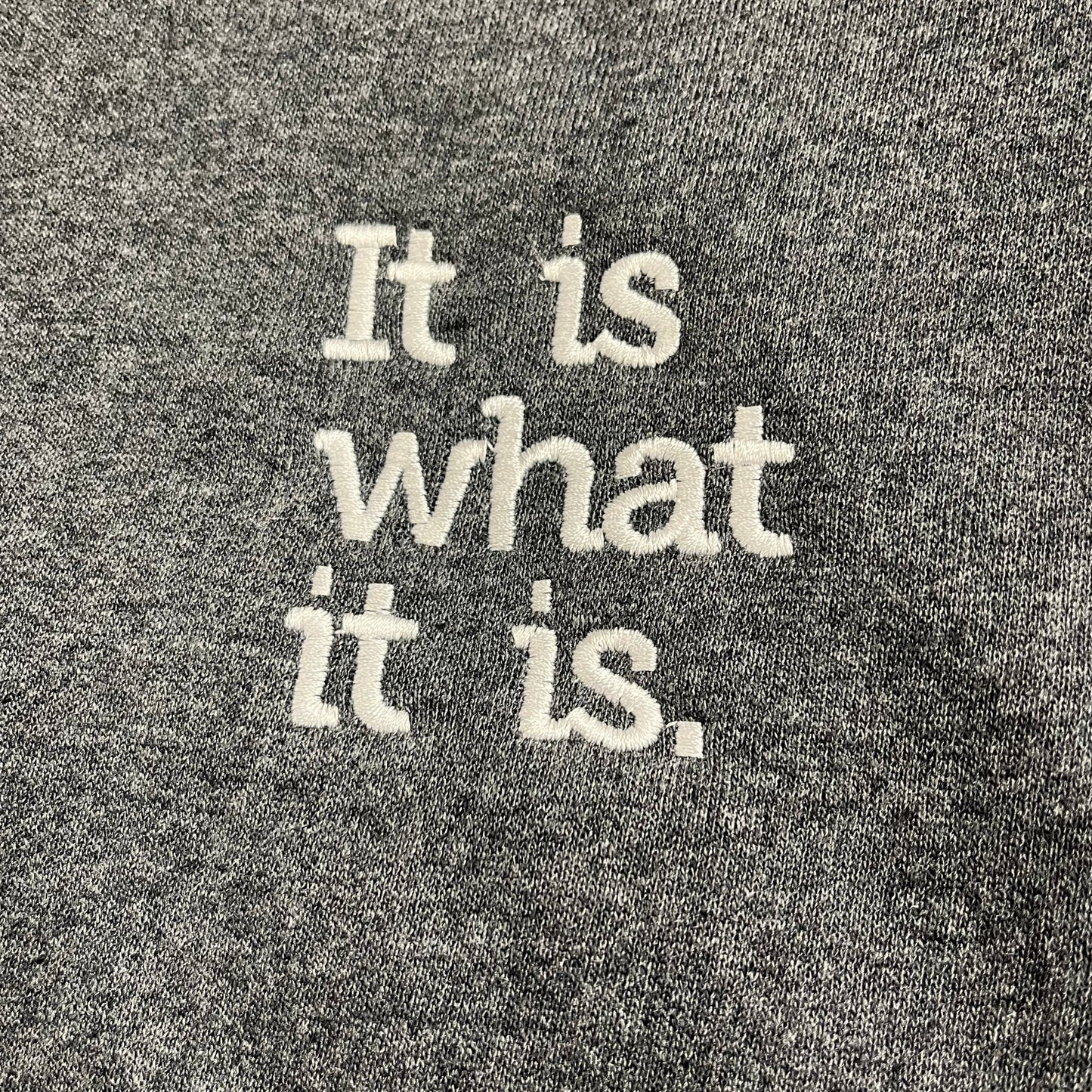 It is what it is. Crewneck